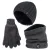 Heat Holders – Heren Muts, Sjaal & Handschoenen Set – Winter Accessoires Set – Grijs