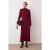 Trendyol Modest Dames Bordeaux Effen Maxi Lang Casual A-lijn Modest Jurken