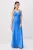 TRENDYOLMİLLA Dames Blauw Effen Maxi Mouwloos Slip Avond & Gala Jurk