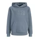 JACK & JONES JUNIOR rechtvallende hoodie met logo – grijsblauw