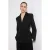 TRENDYOLMİLLA Dames Zwart Effen Lang Getailleerd Blazers