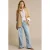 Red Button Colette & Belt White Bleach straight leg jeans light blue denim