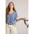 White Stuff Embroidered Stripe Tee Blue Multi