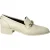 Chanel Ketting Accent Wingtip Loafers in Witte Leer