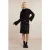 River Woods Straight Sequin Midi Skirt Black