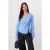 TRENDYOLMİLLA Dames Blauw Gestreept Lang Regular fit Blouses