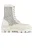 Moncler Boots – Beige Leather Perforated Ankle Boots With Lace-Up in wit