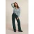 River Woods Jersey Fantasy V-neck Blouse Green/beige