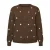 Zizzi gebreid vest met stippen en wol Plus Size – bruin