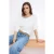 TRENDYOLMİLLA Dames Ecru Effen Driekwart mouw Regular fit Blouses