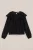 WE Fashion – Meisjes blouse met structuur – Regular fit – Zwart –