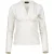 Off-white jersey top met V-halsdetail – Viscosemix, lange mouwen