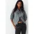 MANGO TEEN low waist flared jeans met studs – grey denim