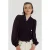 HARPER & YVE geruite blouse met smockwerk – donkerbruin
