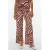 VERO MODA wide leg regular waist casual broek donkerrood