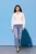 TRENDYOLMİLLA Dames Wit Effen Lang Getailleerd Overhemden