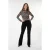 EsQualo Trousers Flair Velours Black