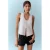 MANGO TEEN short black denim