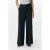 OBJECT wide leg regular waist pantalon zwart