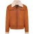 Heren Tan Real Sheep Suede Bomber Pilotenjack – Sandnes