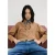 Mango gestreepte blouse met krijtstreep bruin