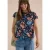 Shirt met korte mouwen, boothals en rimpels