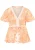 IZIA Blouse Dames Oranje Wit