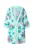 Ulla Popken Badjas kort  groen / pink / wit
