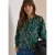 Blouse met 3/4-mouwen, split in de hals en print