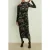 Reiss Velvet Print Midi Dress Black