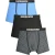 Lambretta Heren Boxershort (Pakket van 3) (ZWART/BLAUW)