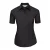 Russell Collection Dames/Dames Poplin Easy-Care Overhemd met Korte Mouwen (Zwart)