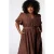 MS Mode midi blousejurk – bruin