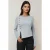 Getextureerde Langemouwen Knopsluiting Slim Fit Top