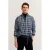 Bugatti Herren Vrijetijdsshirt met lange mouwen, geruit, met borstzak en easy-care