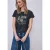 Street One Dames Shirt met korte mouwen en bloemen Artwork in Blauw
