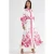 Floral Lange Mouw Giethoorns Maxi Jurk met Mandarin Kraag