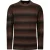 No Excess Pullover Crewneck Degrade Stripes With Wool Brown