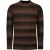 No Excess Pullover Crewneck Degrade Stripes With Wool Brown