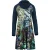 Schildpadhalsjurk met print en effen kleur Stretch Jersey-stof