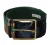 Dolce & Gabbana Groene Jaquard Geborduurde Leren Gouden Metalen Riem