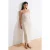 Strapless Bodycon Midi Jurk Met Splits
