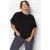 Trendyol Curve Dames Zwart Effen Kort Regular fit Grote maten T-shirts