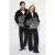 TRENDYOL MAN Heren Zwart Colorblock Lang Oversized Sweatshirts