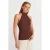 Geribbelde Halternek Slim-fit Blouse