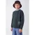 NAME IT KIDS sweater met backprint – donkergroen/beige