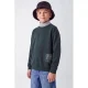 NAME IT KIDS sweater met backprint – donkergroen/beige