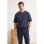 TRENDYOL MAN Heren Blauw Effen Kort Oversized T-shirts