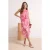 TRENDYOLMİLLA Dames Roze Abstract Midi Mouwloos Skater Jurken