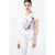 Top met printdetail en korte mouwen